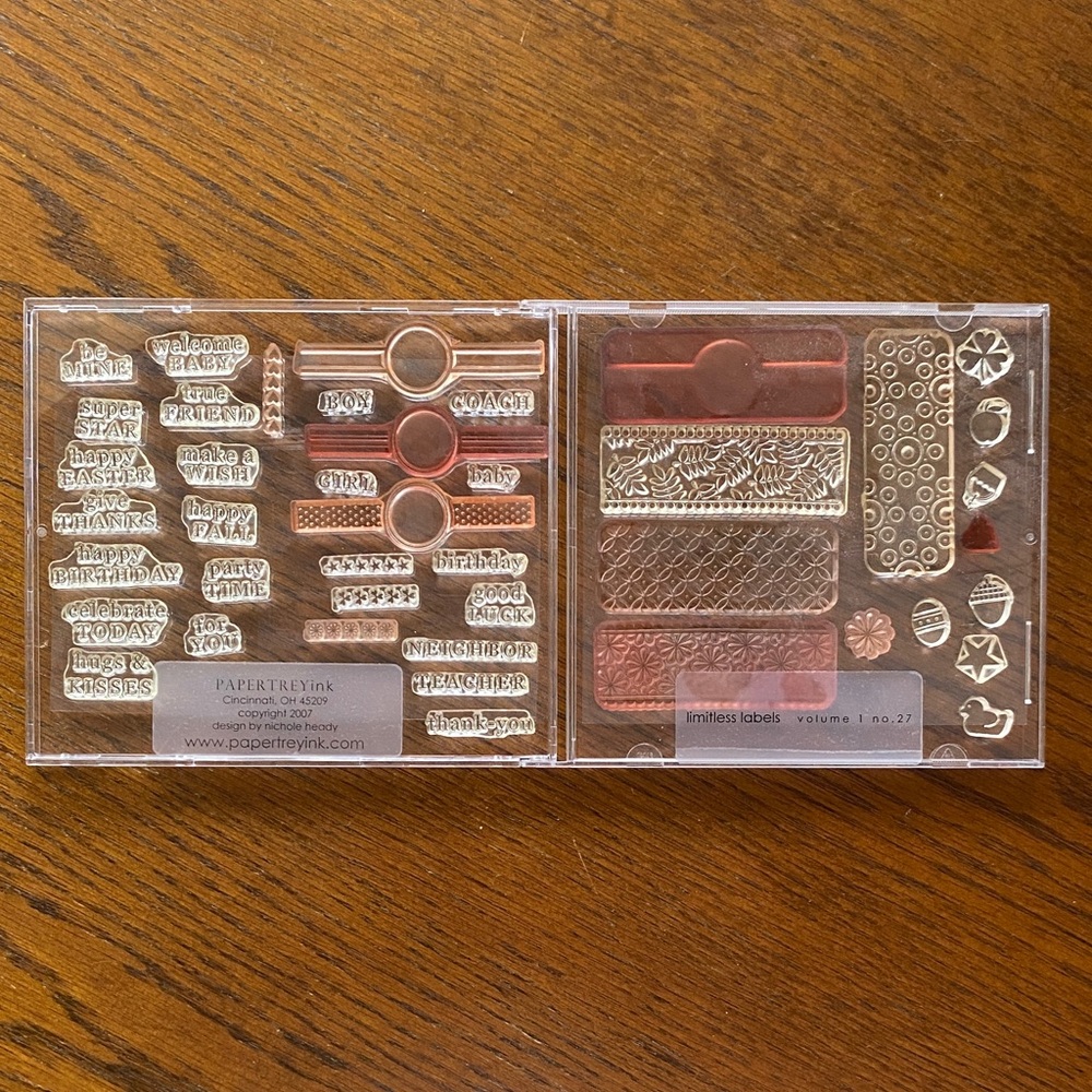 3/$10  PAPERTREY INK Clear Cling Stamps *Limitless Labels Volume 1 No. 27*